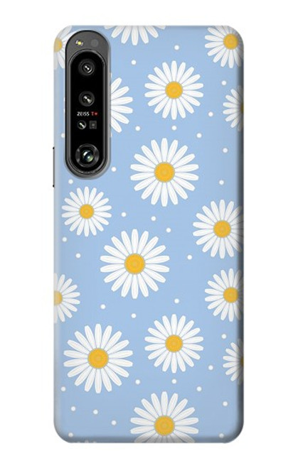 S3681 デイジーの花のパターン Daisy Flowers Pattern Sony Xperia 1 IV バックケース、フリップケース・カバー