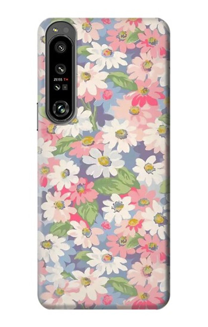 S3688 花の花のアートパターン Floral Flower Art Pattern Sony Xperia 1 IV バックケース、フリップケース・カバー