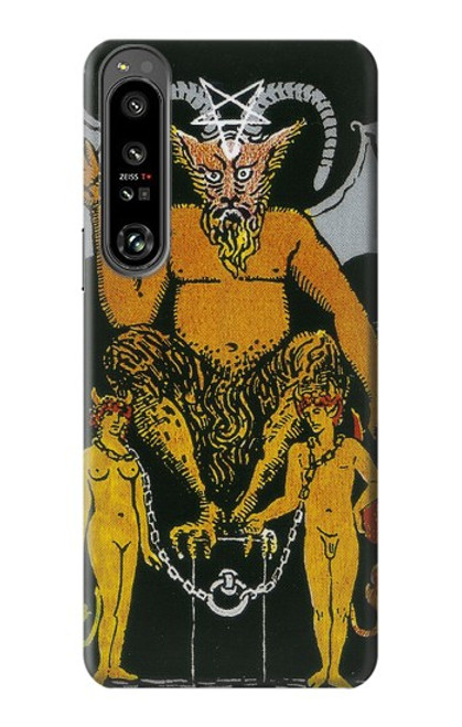 S3740 タロットカード悪魔 Tarot Card The Devil Sony Xperia 1 IV バックケース、フリップケース・カバー