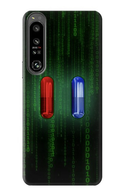 S3816 赤い丸薬青い丸薬カプセル Red Pill Blue Pill Capsule Sony Xperia 1 IV バックケース、フリップケース・カバー