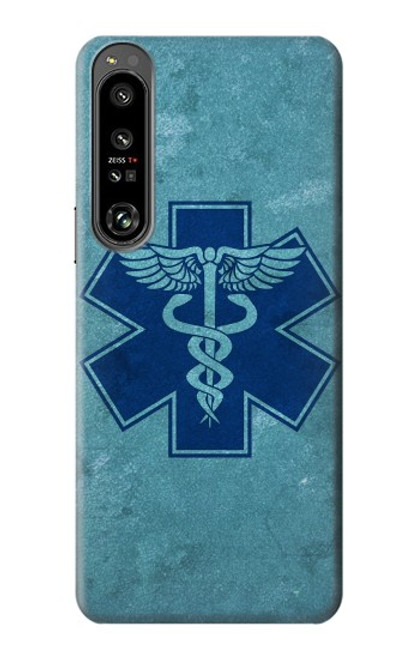 S3824 カドゥケウス医療シンボル Caduceus Medical Symbol Sony Xperia 1 IV バックケース、フリップケース・カバー