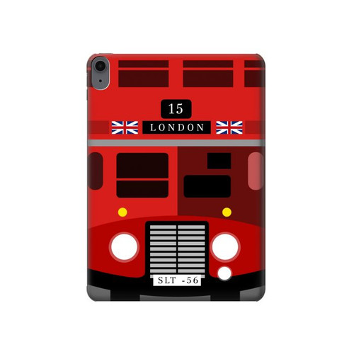 S2058 英国のダブルデッカーバスミニマリスト England British Double Decker Bus Minimalist iPad Air (2020, 2022), Air 11 (2024,2025,2026), Pro 11 (2022) タブレットケース