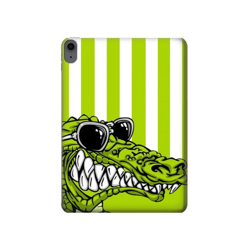 S2323 楽しい グリーンアリゲータークロコダイル Funny Green Alligator Crocodile iPad Air (2020, 2022), Air 11 (2024,2025,2026), Pro 11 (2022) タブレットケース