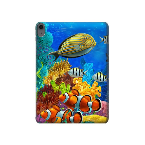 S2568 海と魚とサンゴ Sea Seabed Fish Corals Underwater Ocean iPad Air (2020, 2022), Air 11 (2024,2025,2026), Pro 11 (2022) タブレットケース