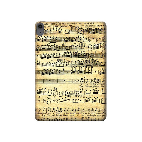 S2667 ファウラーモーツァルト音楽シート The Fowler Mozart Music Sheet iPad Air (2020, 2022), Air 11 (2024,2025,2026), Pro 11 (2022) タブレットケース