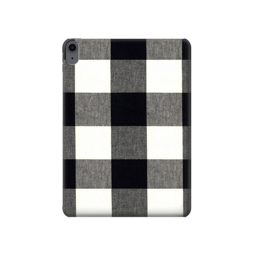 S2842 ブラックとホワイトバッファローチェック柄 Black and White Buffalo Check Pattern iPad Air (2020, 2022), Air 11 (2024,2025,2026), Pro 11 (2022) タブレットケース