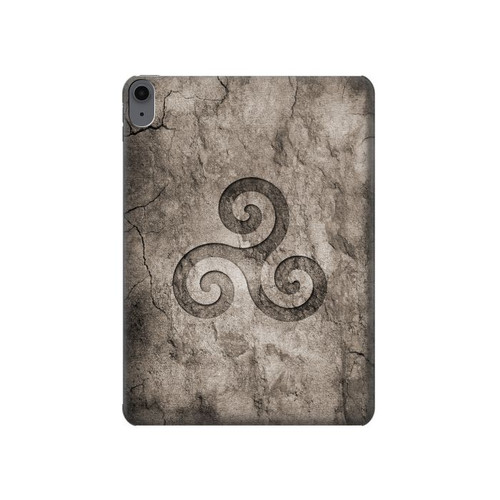 S2892 三脚巴シンボル Triskele Symbol Stone Texture iPad Air (2020, 2022), Air 11 (2024,2025,2026), Pro 11 (2022) タブレットケース
