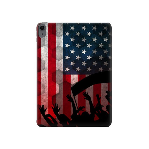 S2989 アメリカサッカー USA American Football Soccer Flag iPad Air (2020, 2022), Air 11 (2024,2025,2026), Pro 11 (2022) タブレットケース