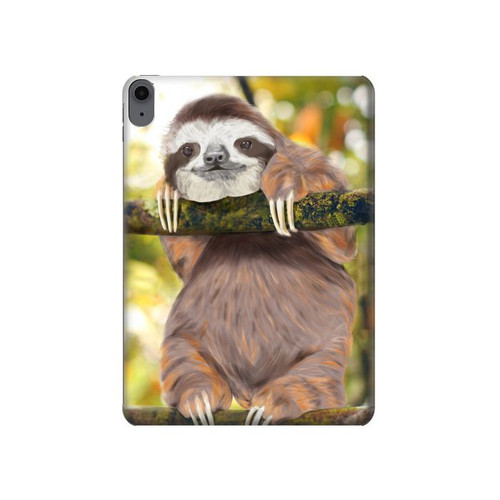 S3138 かわいいナマケモノ  Cute Baby Sloth Paint iPad Air (2020, 2022), Air 11 (2024,2025,2026), Pro 11 (2022) タブレットケース