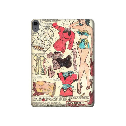 S3820 ヴィンテージ騎乗位ファッション紙人形 Vintage Cowgirl Fashion Paper Doll iPad Air (2022,2020, 4th, 5th), iPad Pro 11 (2022, 6th) タブレットケース