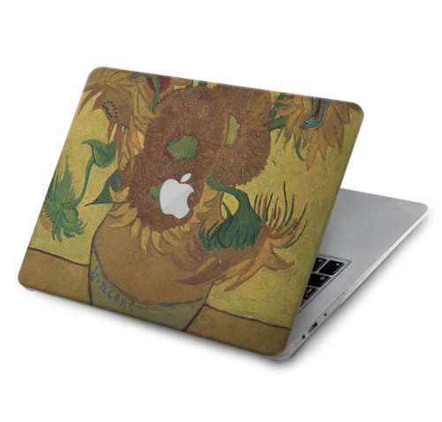 S0214 フィンセント・ファン・ゴッホ 15本のひまわり Van Gogh Vase Fifteen Sunflowers MacBook Air 13″ (2022,2024) - A2681, A3113 ケース・カバー