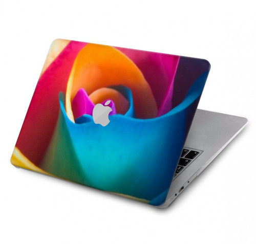 S1671 虹色のバラ Rainbow Colorful Rose MacBook Air 13″ (2022,2024) - A2681, A3113 ケース・カバー