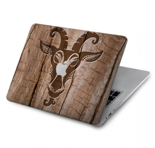 S2183 ヤギ 木材 グラフィックプリント Goat Wood Graphic Printed MacBook Air 13″ (2022,2024) - A2681, A3113 ケース・カバー