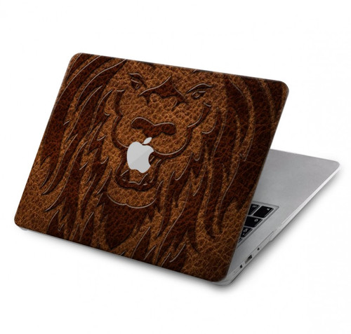 S2529 レオゾディアックタトゥーブラウングラフィック Leo Zodiac Tattoo Brown Graphic Print MacBook Air 13″ (2022,2024) - A2681, A3113 ケース・カバー