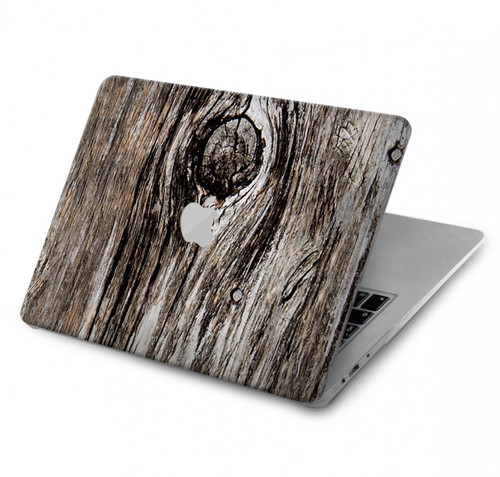 S2844 古い木材樹皮 グラフィック Old Wood Bark Printed MacBook Air 13″ (2022,2025) - A2681, A3113, A3240 ケース・カバー