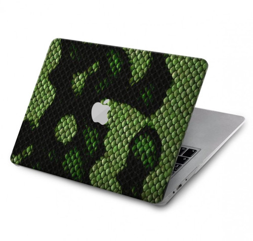 S2877 グリーンスネークスキン グラフィックプリント Green Snake Skin Graphic Printed MacBook Air 13″ (2022,2024) - A2681, A3113 ケース・カバー