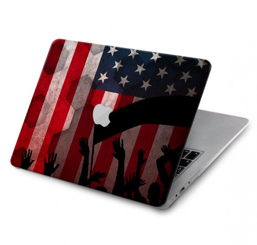 S2989 アメリカサッカー USA American Football Soccer Flag MacBook Air 13″ (2022,2024) - A2681, A3113 ケース・カバー
