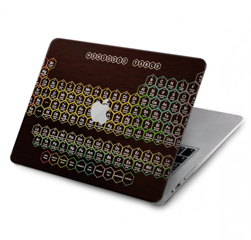 S3544 ネオンハニカム周期表 Neon Honeycomb Periodic Table MacBook Air 13″ (2022,2024) - A2681, A3113 ケース・カバー