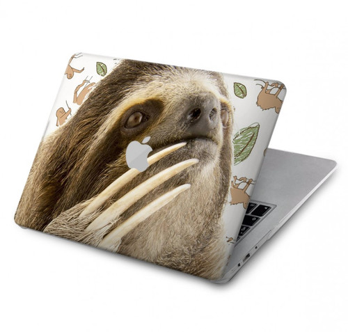 S3559 ナマケモノ Sloth Pattern MacBook Air 13″ (2022,2024) - A2681, A3113 ケース・カバー