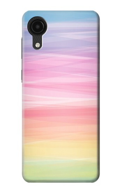 S3507 カラフルな虹 パステル Colorful Rainbow Pastel Samsung Galaxy A03 Core バックケース、フリップケース・カバー