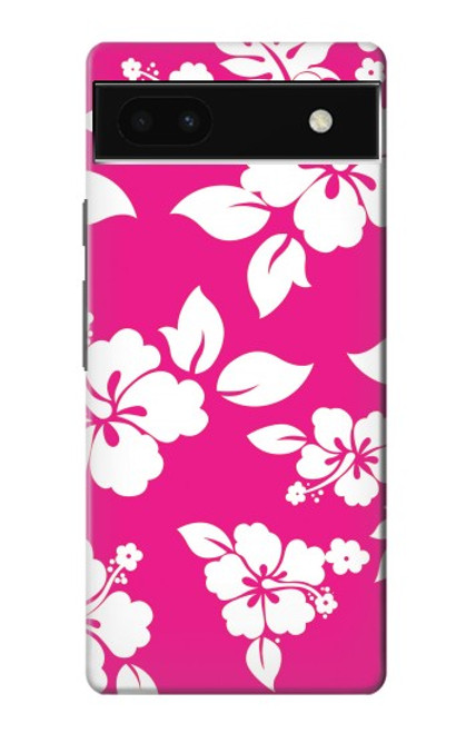 S2246 ハワイのハイビスカスピンク柄 Hawaiian Hibiscus Pink Pattern Google Pixel 6a バックケース、フリップケース・カバー