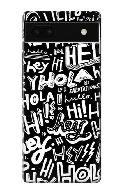 S2744 こんにちはこんにちはねえアートパターン Hey Hi Hello Art Pattern Google Pixel 6a バックケース、フリップケース・カバー