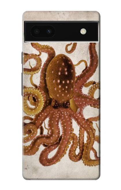 S2801 ヴィンテージタコ Vintage Octopus Google Pixel 6a バックケース、フリップケース・カバー