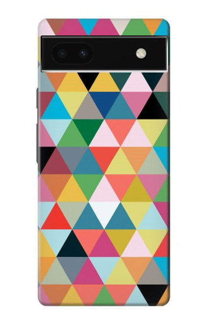 S3049 三角形の鮮やかな色 Triangles Vibrant Colors Google Pixel 6a バックケース、フリップケース・カバー