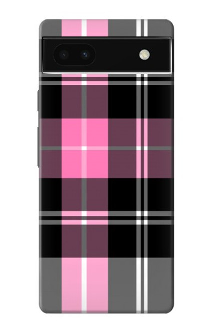 S3091 ピンクの模様のパターン Pink Plaid Pattern Google Pixel 6a バックケース、フリップケース・カバー