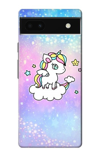 S3256 かわいいユニコーンの漫画 Cute Unicorn Cartoon Google Pixel 6a バックケース、フリップケース・カバー