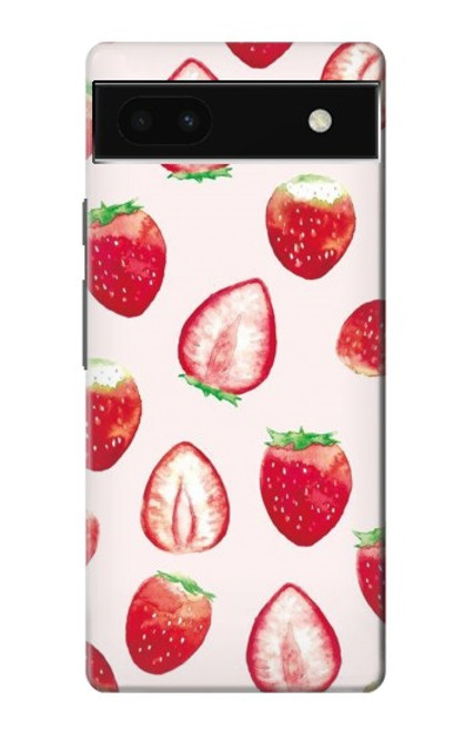 S3481 イチゴ Strawberry Google Pixel 6a バックケース、フリップケース・カバー