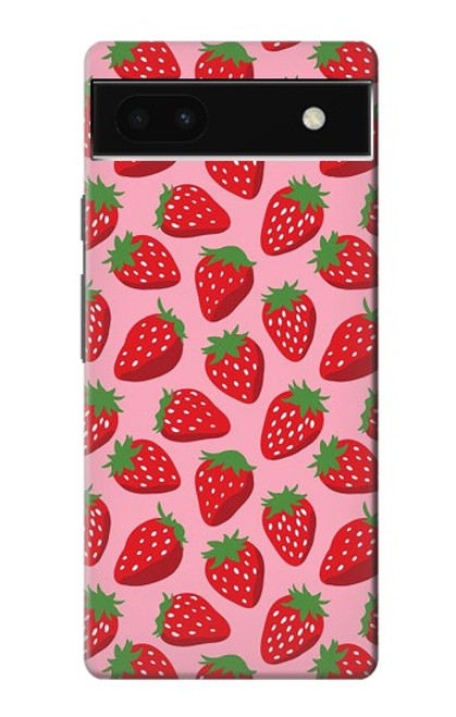 S3719 いちご柄 Strawberry Pattern Google Pixel 6a バックケース、フリップケース・カバー