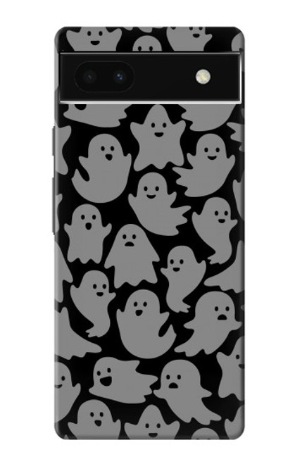 S3835 かわいいゴーストパターン Cute Ghost Pattern Google Pixel 6a バックケース、フリップケース・カバー