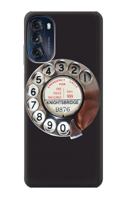 S0059 レトロなダイヤル式の電話ダイヤル Retro Rotary Phone Dial On Motorola Moto G (2022) バックケース、フリップケース・カバー