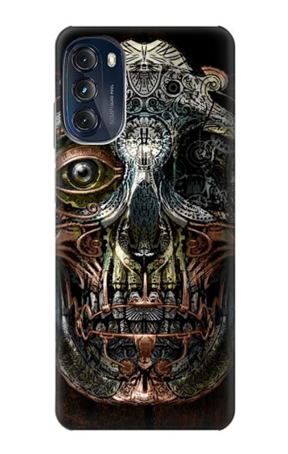 S1685 スチームパンク 頭蓋骨 Steampunk Skull Head Motorola Moto G (2022) バックケース、フリップケース・カバー