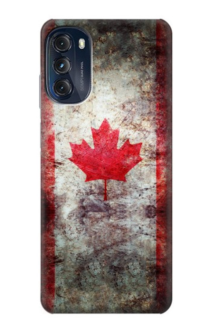 S2490 カナダメープルリーフ旗 Canada Maple Leaf Flag Texture Motorola Moto G (2022) バックケース、フリップケース・カバー