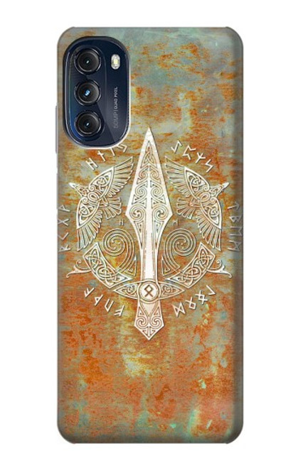 S3827 オーディン北欧バイキングシンボルのグングニル槍 Gungnir Spear of Odin Norse Viking Symbol Motorola Moto G (2022) バックケース、フリップケース・カバー