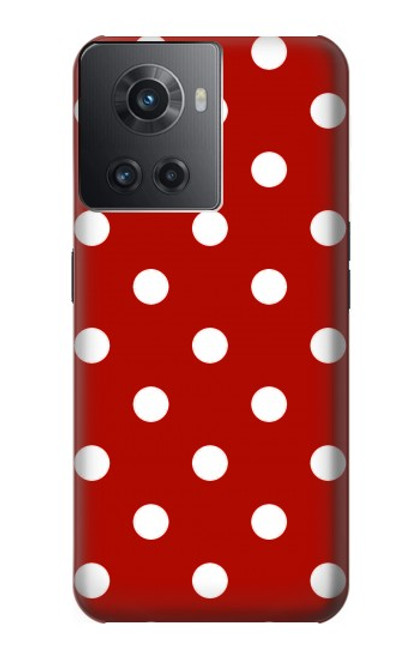 S2951 赤の水玉 Red Polka Dots OnePlus Ace バックケース、フリップケース・カバー