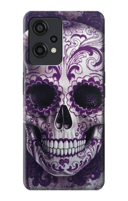 S3582 紫の頭蓋骨 Purple Sugar Skull OnePlus Nord CE 2 Lite 5G バックケース、フリップケース・カバー