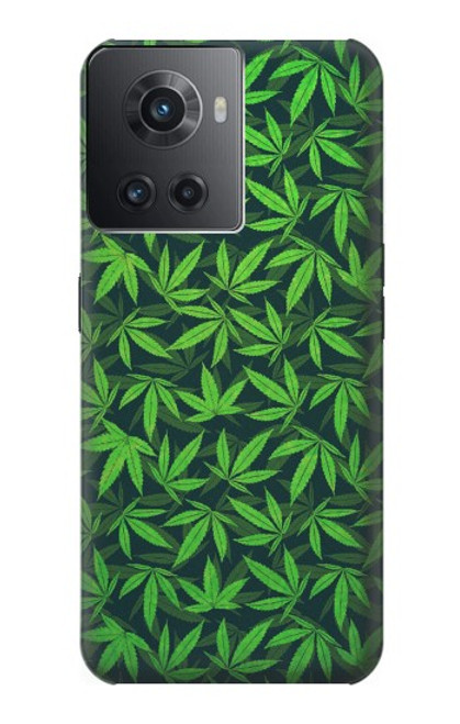 S2666 マリファナ柄 Marijuana Pattern OnePlus 10R バックケース、フリップケース・カバー