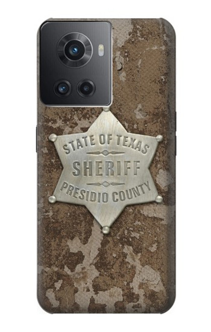 S2868 テキサス保安官バッジ Texas Presidio County Sheriff Badge OnePlus 10R バックケース、フリップケース・カバー