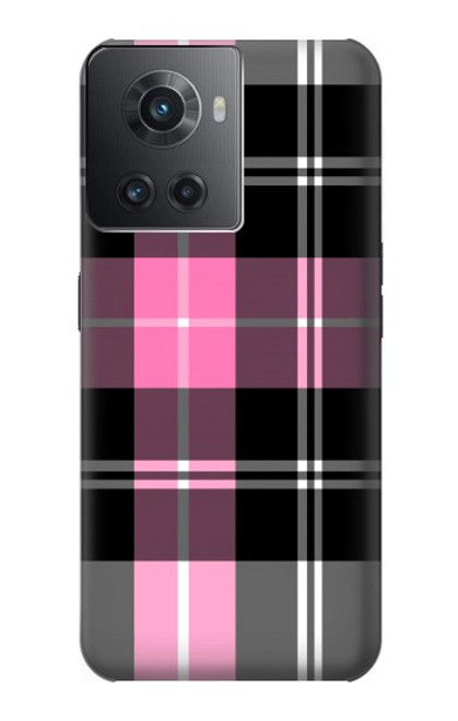 S3091 ピンクの模様のパターン Pink Plaid Pattern OnePlus 10R バックケース、フリップケース・カバー