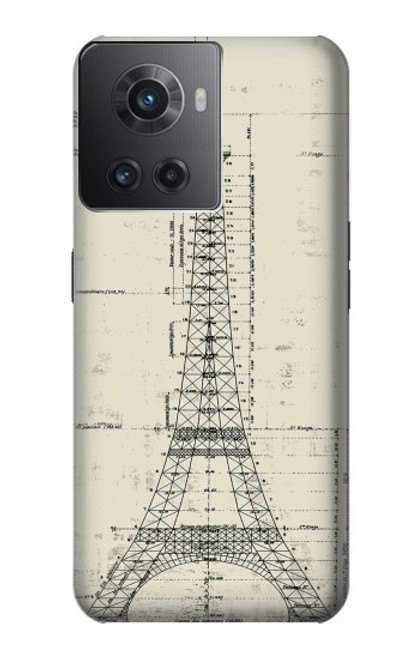 S3474 エッフェル建築図面 Eiffel Architectural Drawing OnePlus 10R バックケース、フリップケース・カバー