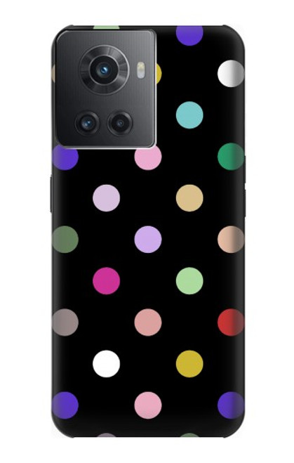 S3532 カラフルな水玉 Colorful Polka Dot OnePlus 10R バックケース、フリップケース・カバー