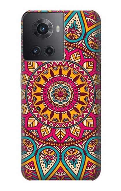 S3694 ヒッピーアートパターン Hippie Art Pattern OnePlus 10R バックケース、フリップケース・カバー