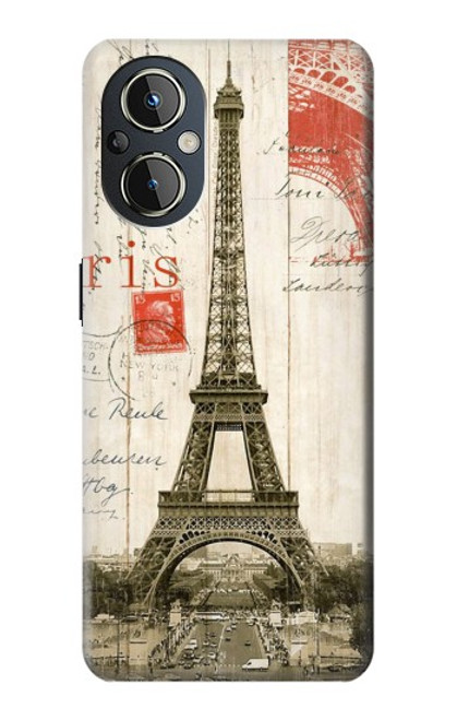 S2108 エッフェル塔パリポストカード Eiffel Tower Paris Postcard OnePlus Nord N20 5G バックケース、フリップケース・カバー