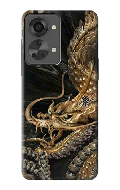 S0426 ゴールドドラゴン Gold Dragon OnePlus Nord 2T バックケース、フリップケース・カバー