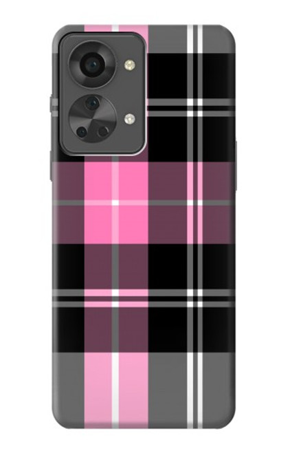 S3091 ピンクの模様のパターン Pink Plaid Pattern OnePlus Nord 2T バックケース、フリップケース・カバー