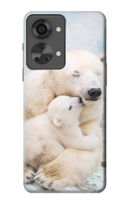 S3373 シロクマ抱擁家族 Polar Bear Hug Family OnePlus Nord 2T バックケース、フリップケース・カバー