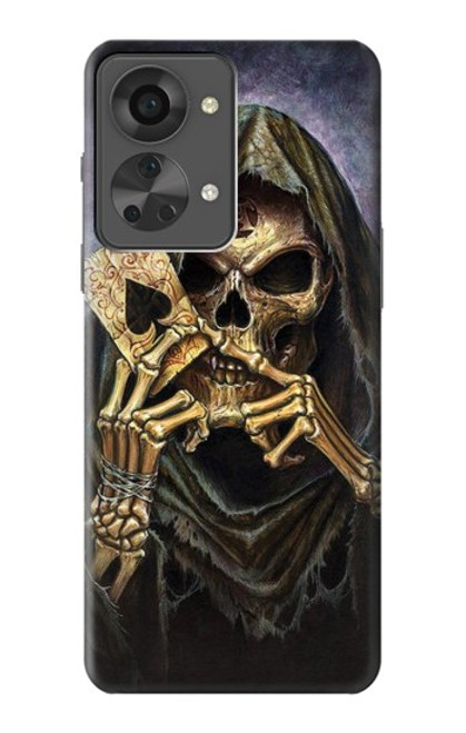 S3594 死神ポーカー Grim Reaper Wins Poker OnePlus Nord 2T バックケース、フリップケース・カバー